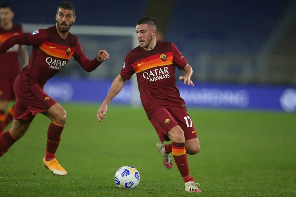 Roma Italia 2020 Jordan Veretout Roma Acción Durante Partido Fútbol — Foto de Stock