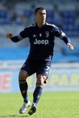 Roma, İtalya - 08 / 11 / 2020: CR7 CRISTIANO RONALDO (JUVENTUS) Serie A İtalya Ligi karşılaşması sırasında Roma Olimpiyat Stadyumu 'nda SS LAZIO FC Juventus' a karşı.