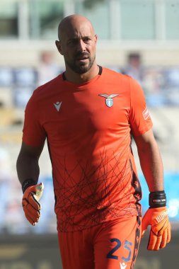 Roma, İtalya - 08 / 11 / 2020: Pepe Reina (Lazio) Serie A İtalya Ligi karşılaşması sırasında Roma Olimpiyat Stadyumu 'nda SS LAZIO FC Juventus' a karşı.