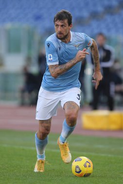 Roma, İtalya - 08 / 11 / 2020: Serie A İtalya Ligi karşılaşması sırasında Roma Olimpiyat Stadyumu 'nda SS LAZIO FC Juventus' a karşı.