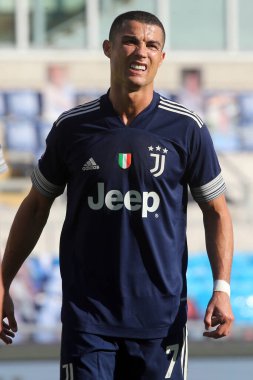 Roma, İtalya - 08 / 11 / 2020: CR7 CRISTIANO RONALDO (JUVENTUS) Serie A İtalya Ligi karşılaşması sırasında Roma Olimpiyat Stadyumu 'nda SS LAZIO FC Juventus' a karşı.