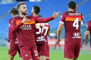 Roma, İtalya - 22 / 11 / 2020: BORJA MAYORAL (ROMA) Roma 'daki Olimpiyat Stadyumu' nda ROMA - PARMA CALCIO 1913.