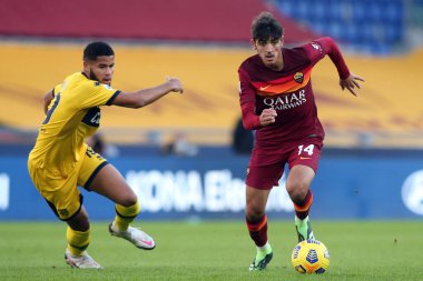 Roma, İtalya - 22 / 11 / 2020: (ROMA) Serie A İtalya Ligi karşılaşması sırasında Roma 'daki Olimpiyat Stadyumu' nda AS ROMA - PARMA CALCIO 1913.
