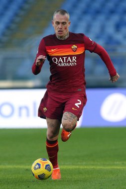 Roma, İtalya - 22 / 11 / 2020: RICK KARSDORP (ROMA) Serie A İtalya Ligi karşılaşması sırasında Roma 'daki Olimpiyat Stadyumu' nda AS ROMA - PARMA CALCIO 1913.