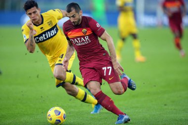 Roma, İtalya - 22 / 11 / 2020: H.MKHITARYAN (ROMA) Serie A italyan ligi maçında AS ROMA - PARMA CALCIO 1913 Roma Olimpiyat Stadyumu.