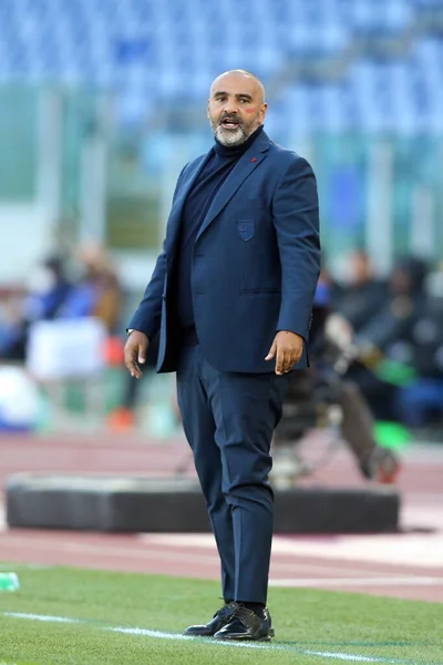 Roma Itália 2020 Fabio Liverani Coach Parma Ação Durante Jogo — Fotografia de Stock