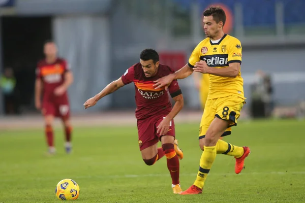 Rome Italië 2020 Pedro Rodriguez Roma Juraj Kucka Parma Actie — Stockfoto