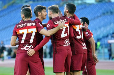 Roma, İtalya - 22 / 11 / 2020: BORJA MAYORAL (ROMA) Roma 'daki Olimpiyat Stadyumu' nda ROMA - PARMA CALCIO 1913.