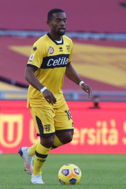 Roma, İtalya - 22 / 11 / 2020: WYLAN CYPRIEN (PARMA) Serie A İtalya Ligi karşılaşması sırasında Roma 'daki Olimpiyat Stadyumu' nda AS ROMA - PARMA CALCIO 1913.