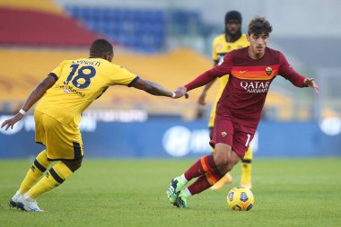 Roma, İtalya - 22 / 11 / 2020: (ROMA) Serie A İtalya Ligi karşılaşması sırasında Roma 'daki Olimpiyat Stadyumu' nda AS ROMA - PARMA CALCIO 1913.