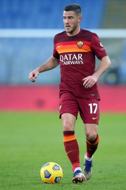 Roma, İtalya - 22 / 11 / 2020: JORDAN VERETOut (ROMA) Serie A İtalya Ligi karşılaşması sırasında Roma 'daki Olimpiyat Stadyumu' nda AS ROMA - PARMA CALCIO 1913.