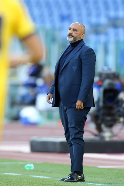 Rzym Włochy 2020 Fabio Liverani Coach Parma Akcji Podczas Meczu — Zdjęcie stockowe