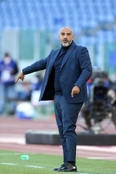 Roma Italia 2020 Fabio Liverani Coach Parma Acción Durante Partido — Foto de Stock