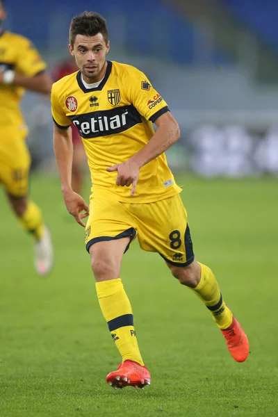 Roma, İtalya - 22 / 11 / 2020: JURAJ KUCKA (PARMA) Serie A İtalya Ligi karşılaşması sırasında PARMA CALCIO 1913 'e karşı Roma Olimpiyat Stadyumu.