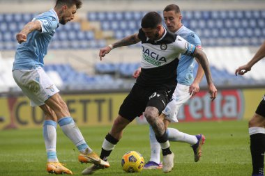Roma, İtalya - 29 / 11 / 2020: D.PAUL (UDINESE) İtalyan Serisi A Ligi 20 / 21 'de SS LAZIO ile UDINESE arasında oynanan Roma Olimpiyat Stadyumu' nda oynanan karşılaşma sırasında