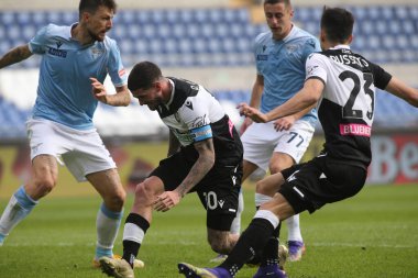 Roma, İtalya - 29 / 11 / 2020: D.PAUL (UDINESE) İtalyan Serisi A Ligi 20 / 21 'de SS LAZIO ile UDINESE arasında oynanan Roma Olimpiyat Stadyumu' nda oynanan karşılaşma sırasında