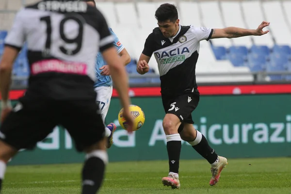 Roma Italia 2020 Forestieri Udinese Azione Durante Partita Calcio Della — Foto Stock