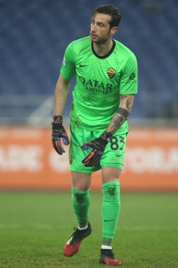 ROME, İtalya - 23.12.2020: ANTONIO MIRANTE (ROMA) İtalyan Serisi A Ligi 2020 futbol karşılaşmasında AS ROMA - CAGLIARI Olimpiyat Stadyumu
