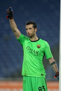 ROME, İtalya - 23.12.2020: ANTONIO MIRANTE (ROMA) İtalyan Serisi A Ligi 2020 futbol karşılaşmasında AS ROMA - CAGLIARI Olimpiyat Stadyumu