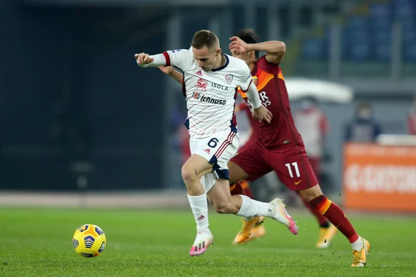 Řím Itálie 2020 Rog Cagliari Pedro Rodriguez Roma Akci Během — Stock fotografie