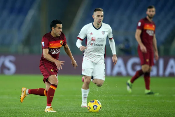 Roma Italia 2020 Pedro Rodriguez Roma Acción Durante Partido Fútbol — Foto de Stock