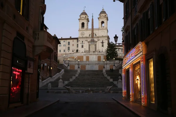 Rome Італія 2020 Piazza Spagna Місті Рим Туристів Під Час — стокове фото