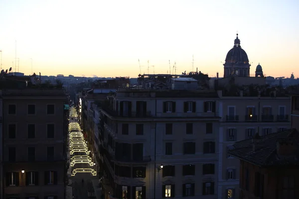 Roma 2020 Piazza Spagna Condotti Nella Città Roma Senza Turisti — Foto Stock