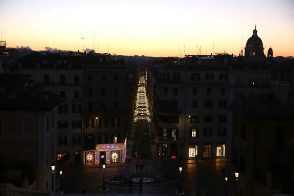 Rome Італія 2020 Piazza Spagna Через Condotti Місті Рим Туристів — стокове фото