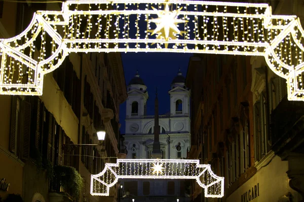 意大利罗马 2020年12月27日 罗马市圣三一迪蒙提市因海盗 19紧急事故导致圣诞假期关闭期间 游客不得入内 — 图库照片