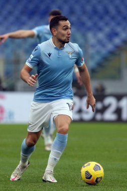 ROME, İtalya - 06.01.2021: G.Escalante (Lazio) İtalya Serisi 2020-2021 sezonunda SS LAZIO - FIORENTINA arasında Roma Olimpiyat Stadyumu 'nda oynanan karşılaşmada