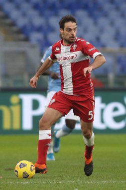 ROME, İtalya - 06.01.2021: G.BONAVENTURA (FIORENTINA) İtalyan Serisi 2020-2021 futbol karşılaşması sırasında SS LAZIO - FIORENTINA, Roma Olimpiyat Stadyumu