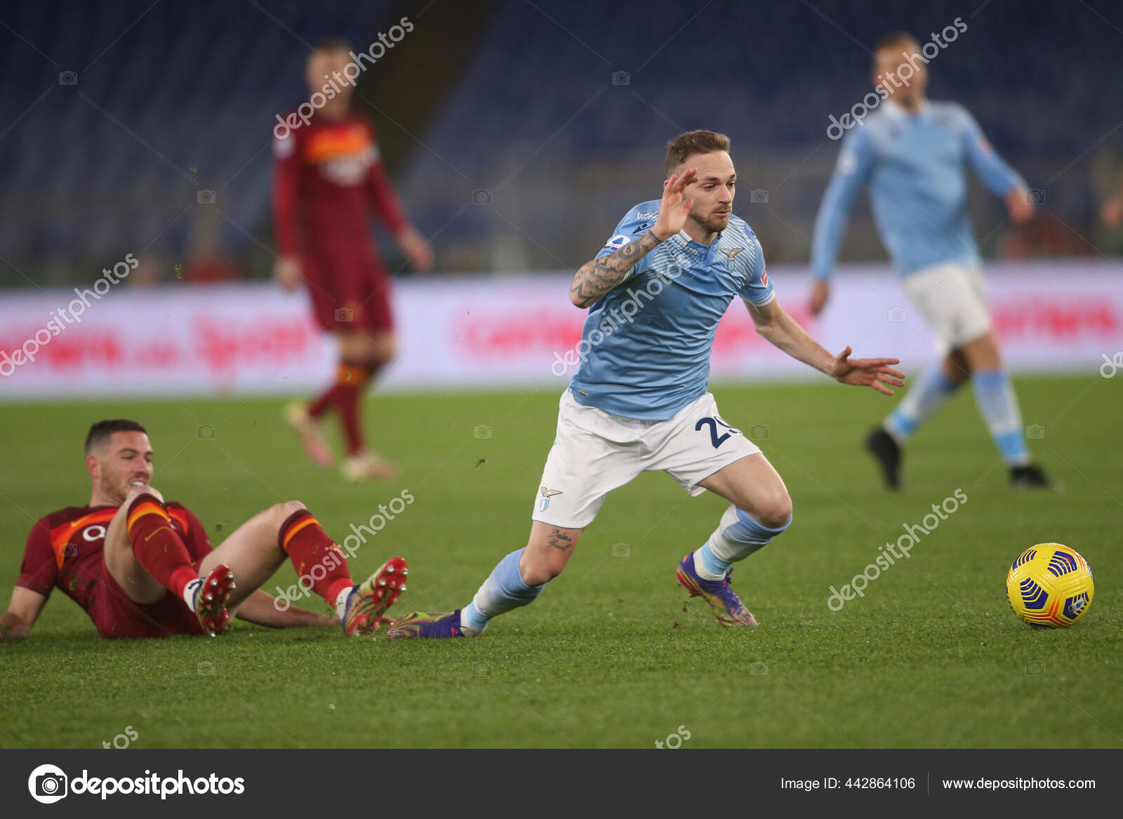 Rome Italy 2021 Manuel Lazzari Lazio Action Derby Italian Serie Stock Editorial Photo C M Iacobucci Tiscali It 442864106