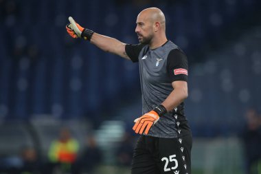 ROME, İtalya - 15.01.2021: Pepe Reina (Lazio) İtalya Serie A Ligi 2020-2021 sezonunda Roma 'daki Olimpiyat Stadyumu' nda SS LAZIO ile AS ROMA arasında oynanan maçta görev aldı.