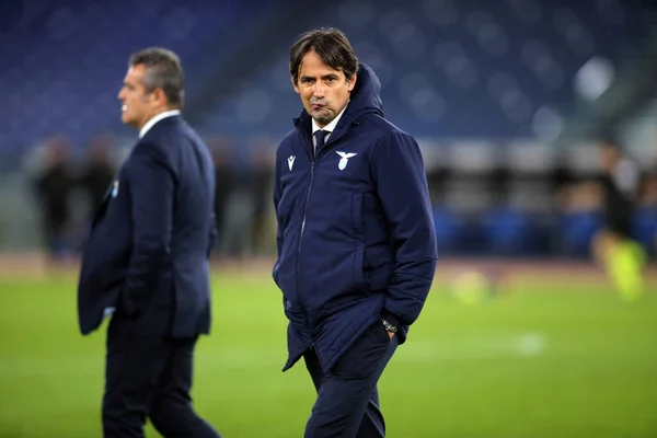 Rome Italië 2021 Simone Inzaghi Lazio Voor Derby Italiaanse Serie — Stockfoto