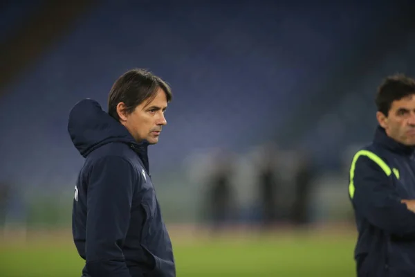 Roma Itália 2021 Simone Inzaghi Lazio Antes Derby Liga Italiana — Fotografia de Stock