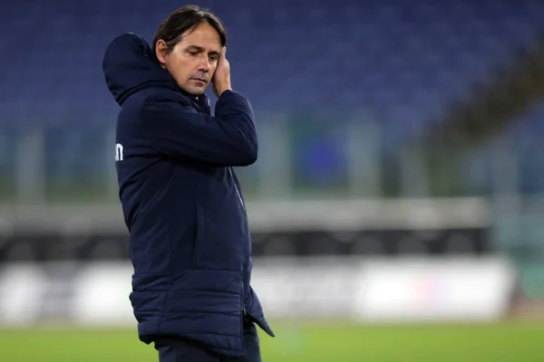 Roma Italia 2021 Simone Inzaghi Lazio Antes Del Derby Liga —  Fotos de Stock