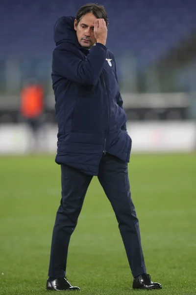 Rome Włochy 2021 Simone Inzaghi Lazio Przed Derby Lidze Włoskiej — Zdjęcie stockowe