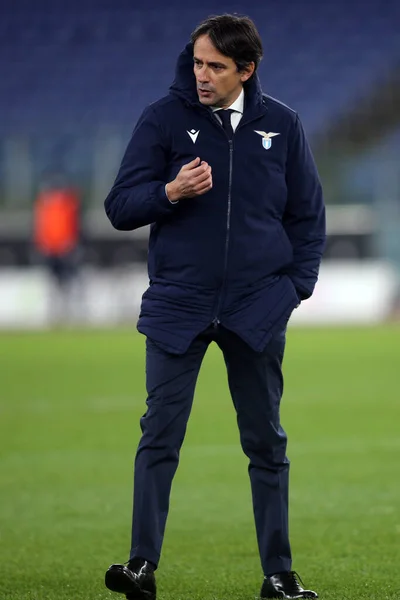 Rome Italie 2021 Simone Inzaghi Lazio Avant Derby Ligue Italienne — Photo