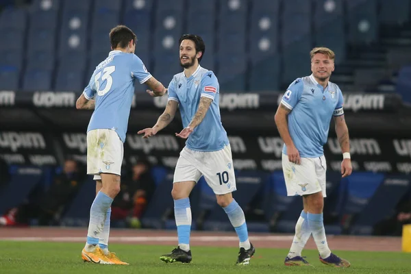 โรม ตาล 2021 ลเบ ลเบ ลเบ Lazio ระหว างการแข ตบอลเอสเอส — ภาพถ่ายสต็อก