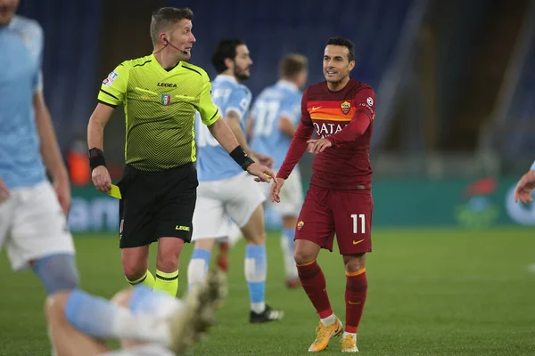 Roma Itália 2021 Pedro Rodriguez Roma Orsato Referer Ação Durante — Fotografia de Stock