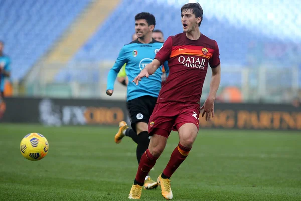 Roma Itália 2021 Kumbulla Ação Durante Jogo Futebol Série 2020 — Fotografia de Stock