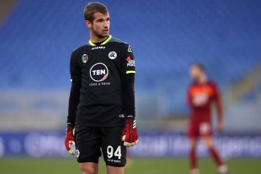 ROME, İtalya - 23.01.2021: PROVEDEL (SPEZIA) İtalyan Serie A Ligi 2020-2021 sezonunda Roma 'daki Olimpiyat Stadyumu' nda AS ROMA ile SPEZIA arasında oynanan karşılaşmada