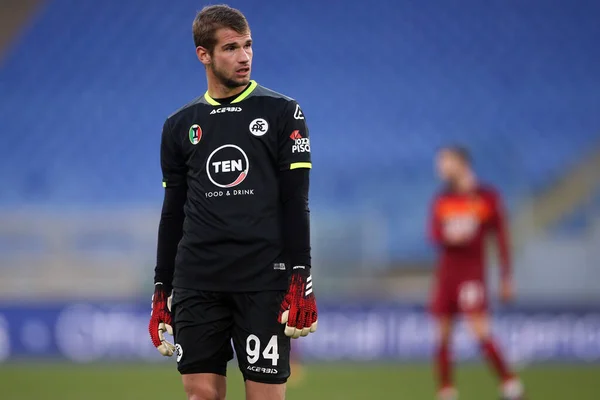 Roma Italia 2021 Provedel Spezia Acción Durante Partido Fútbol Italiano — Foto de Stock