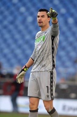 ROME, İtalya - 20.02.2021: İtalyan Serie A Ligi 2021 'de SS LAZIO-S SMPDORIA arasında oynanan karşılaşma sırasında Rom Olimpiyat Stadyumu' nda oynandı.