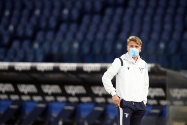 Rome, Italy - 02/01/2021:  Ciro Immobile (LAZIO). The match was not played because 10 Torino players were affected by covid-19 coronavirus infection, Torino did not leave for Rome. at Olympic Stadium in Rome