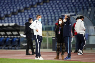 Rome, Italy - 02/01/2021:  Ciro Immobile (LAZIO). The match was not played because 10 Torino players were affected by covid-19 coronavirus infection, Torino did not leave for Rome. at Olympic Stadium in Rome