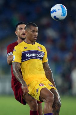 ROME, İtalya - 22.08.2021: IGOR (FIORENTINA) İtalyan Serisi 'nde 22 Ağustos 2021' de Roma Olimpiyat Stadyumu 'nda AS ROMA-S FIORENTINA arasında oynanan futbol karşılaşması