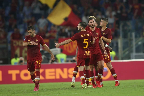 Rome ตาล 2021 Jordan Veretout Roma Celebrates Goal ระหว างการแข — ภาพถ่ายสต็อก