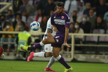 FLORENCE, İtalya - 21.09.2021: AMRABAT (FIORENTINA) 21 Eylül 2021 tarihinde Floransa 'daki Artemio Franchi Stadyumu' nda ACF FIORENTINA ile INTER FC arasında oynanan İtalya futbol karşılaşmasında