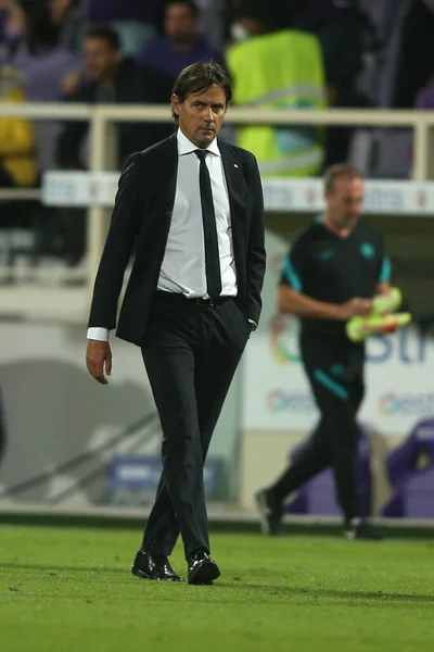 Florence Italie 2021 Simone Inzaghi Coach Inter Action Lors Match — Photo